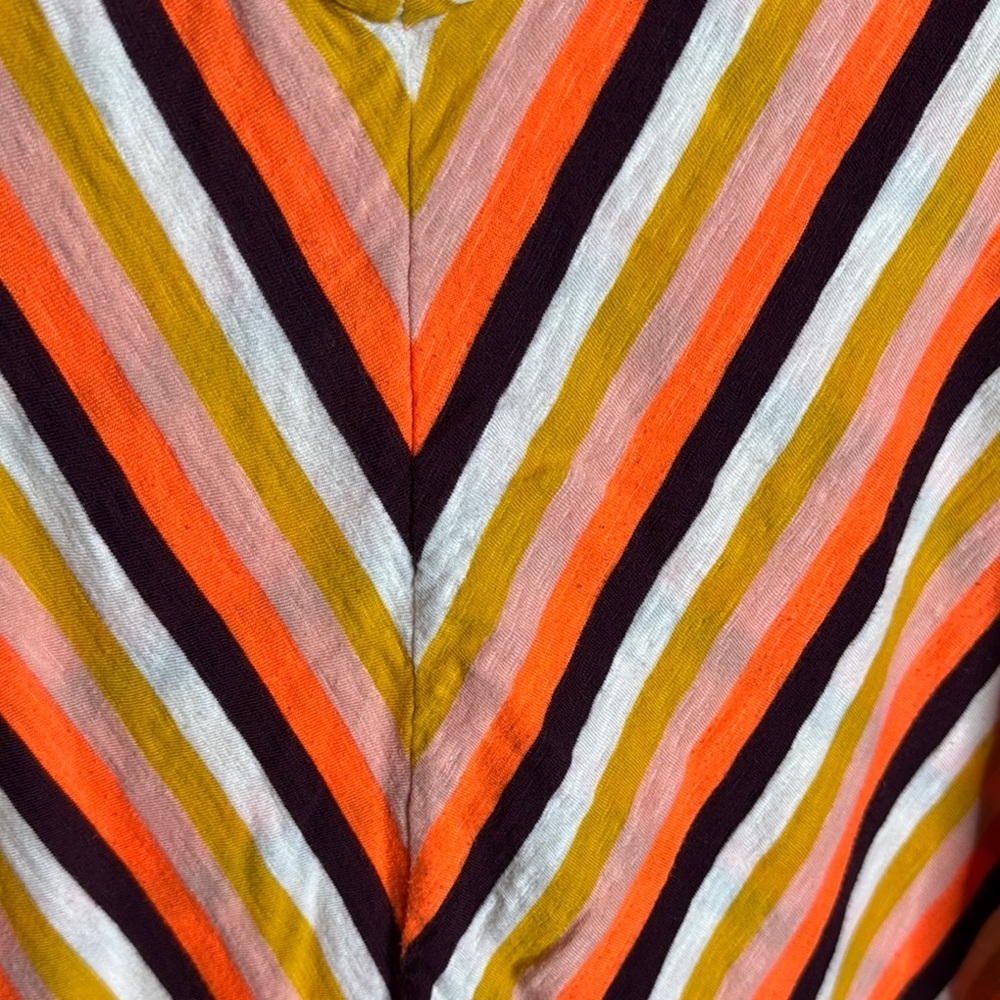 Scotch And Soda Chevron Stripe Tank Top Size S Yellow Orange White Maroon - Picture 3 of 6
